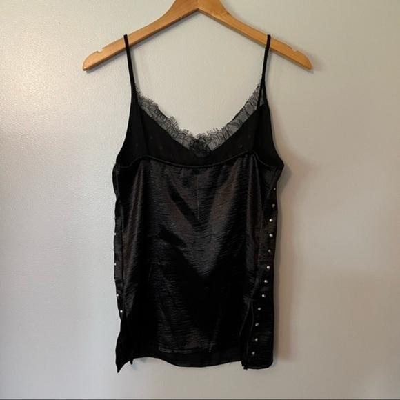 Zara | black lace studded camisole tank top - Picture 3 of 6